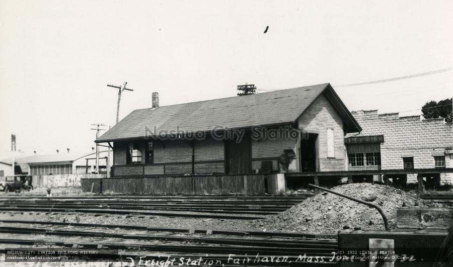 Postcard: Passenger and Freight Station, Fairhaven, Massachusetts